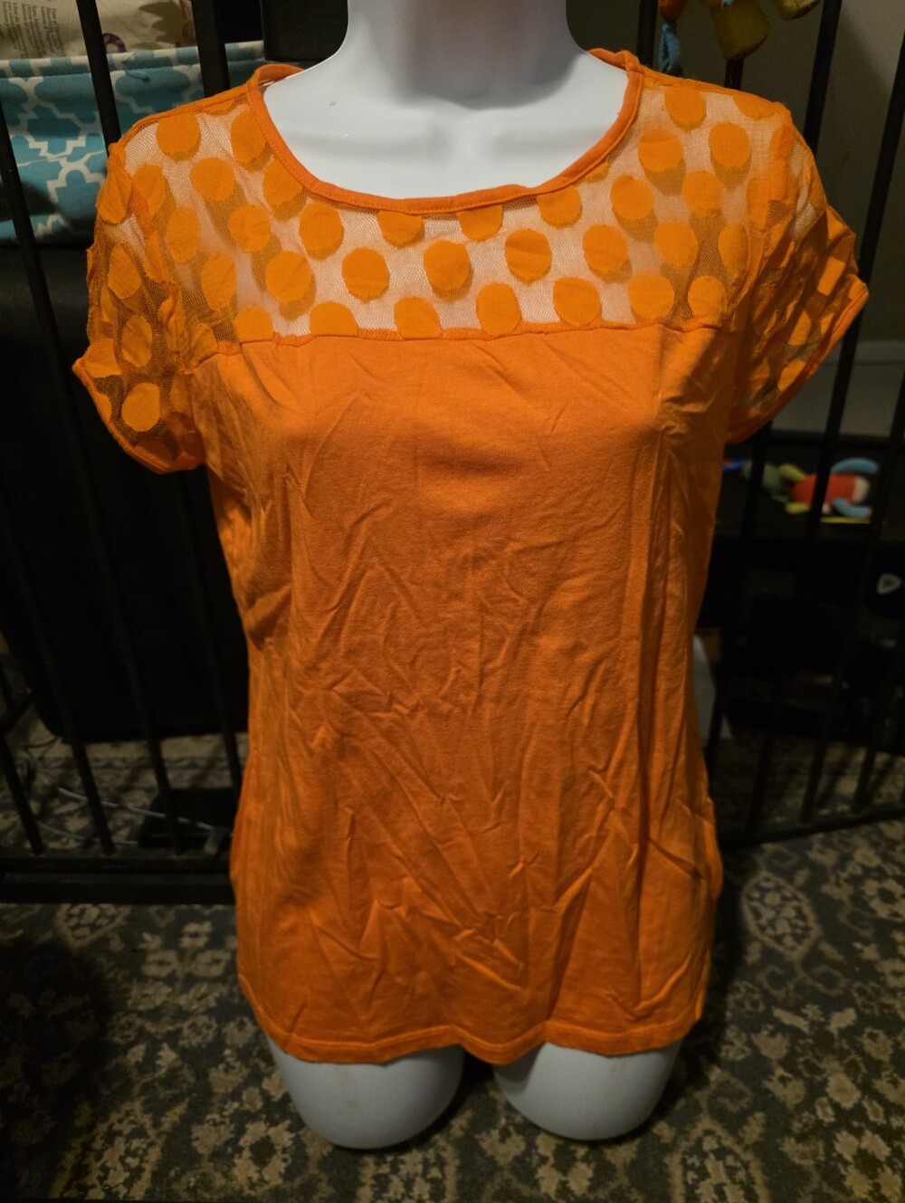 Women's cato orange blouse size Small